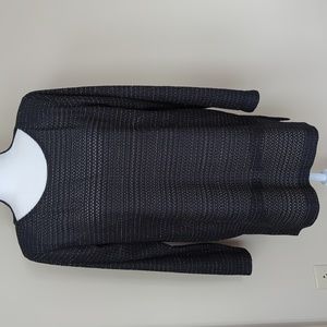 Vintage Ronni Nicole Cut Out Metallic Beach Cover Up 8 Black Gold Metallic